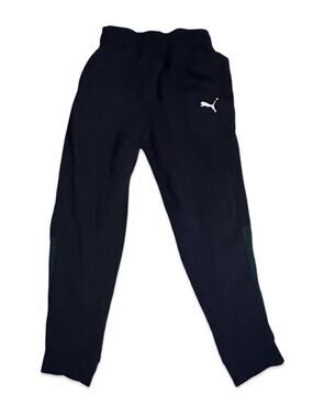 Puma Sweatpants Size 8 Navy Blue Green Athletic Jogger Pants Logo